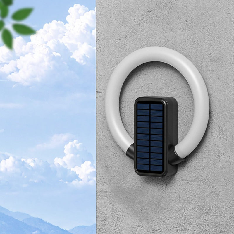 Solar RGB Ring Wall Light – IP65 Waterproof Outdoor Garden LED Lamp