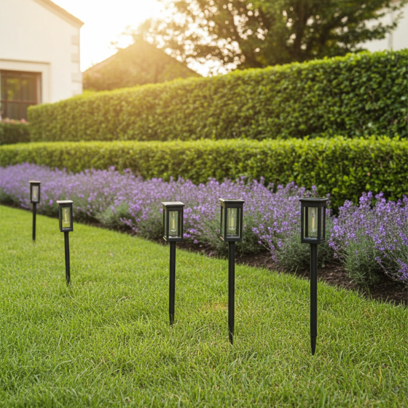 CEGarden solar filament trail lights waterproof outdoor garden stake lights 6 pack