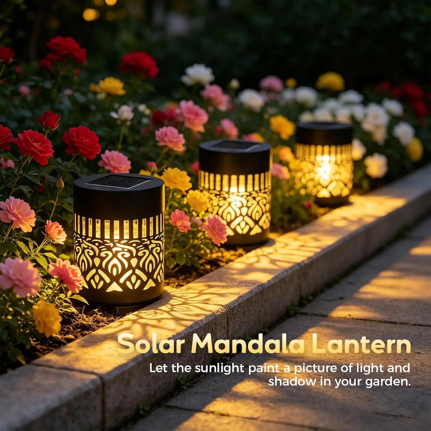 Solar Wall Decor Lights | IP65 Waterproof Stainless Steel Outdoor Wall Light