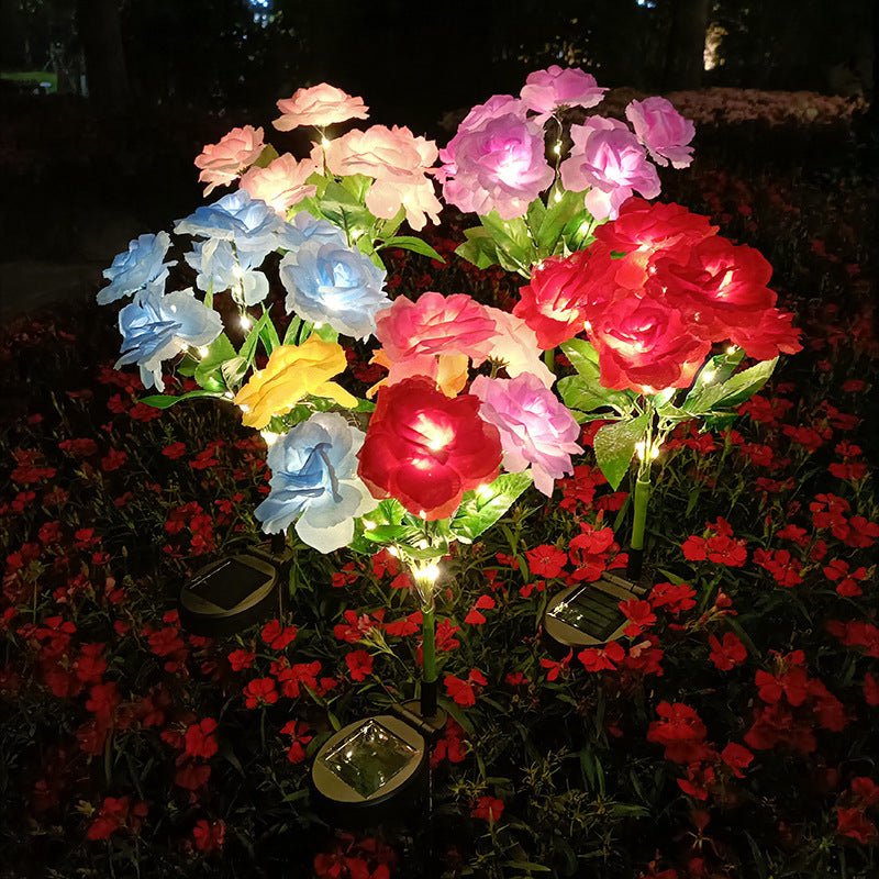 CEgarden Artificial Solar Rose Lights - CE GARDEN