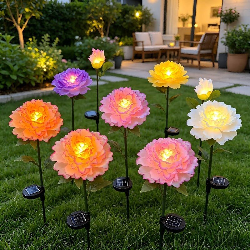 CEgarden Solar Artificial Flower Courtyard Garden Lights - CE GARDEN