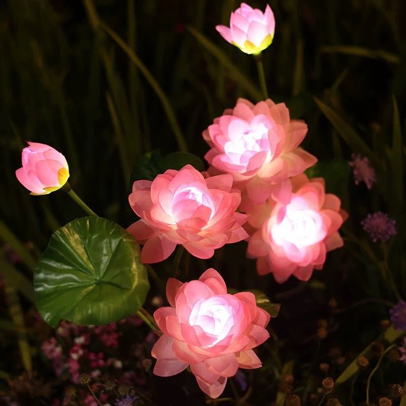CEgarden Solar Powered Artificial Lotus Garden Lights - CE GARDEN