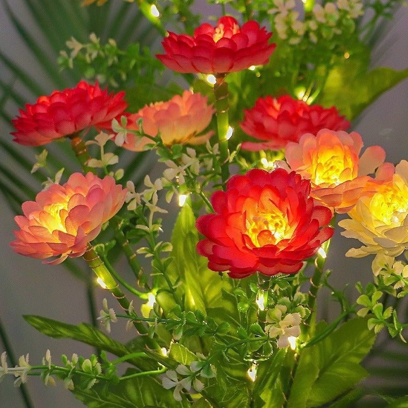 CEgarden Solar Powered Artificial Saussurea Garden Lights - CE GARDEN