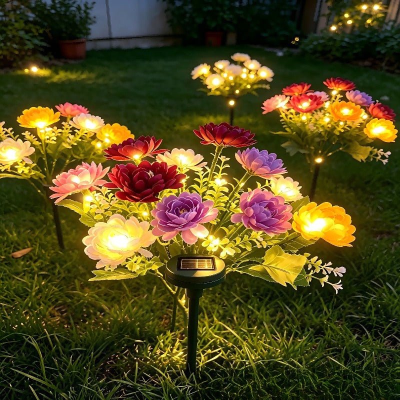 CEgarden Solar Powered Artificial Saussurea Garden Lights - CE GARDEN
