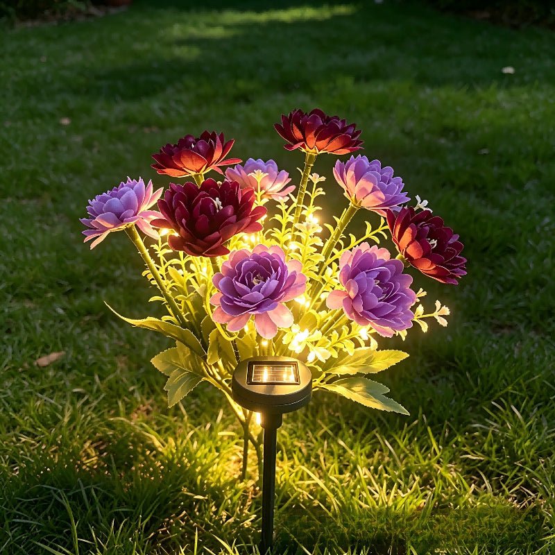 CEgarden Solar Powered Artificial Saussurea Garden Lights - CE GARDEN
