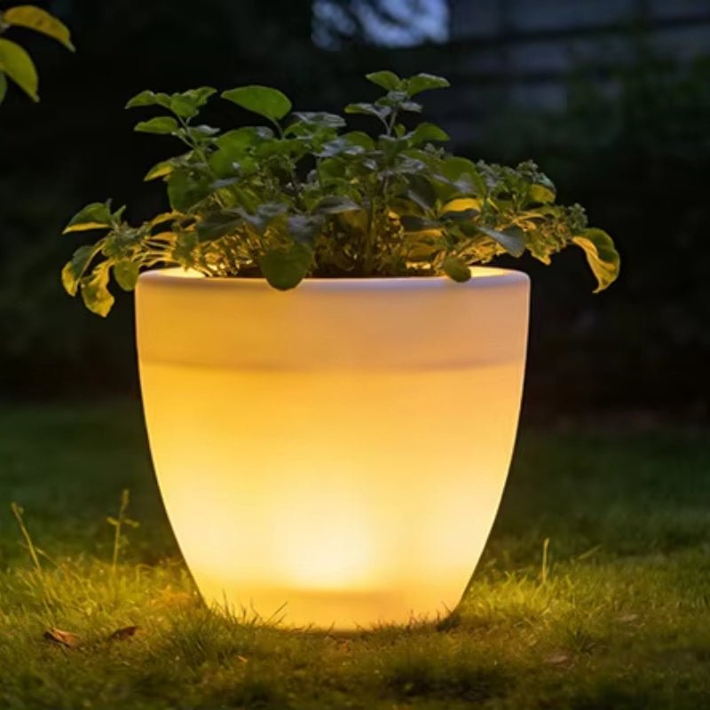 RGB Solar Color-Changing Flower Pot Light, Outdoor Decorative Garden Light - CE GARDEN