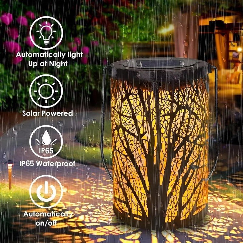 Solar Projection Light, IP65 Waterproof, Metal Garden Light, Outdoor Sensor Decorative Lamp - CE GARDEN