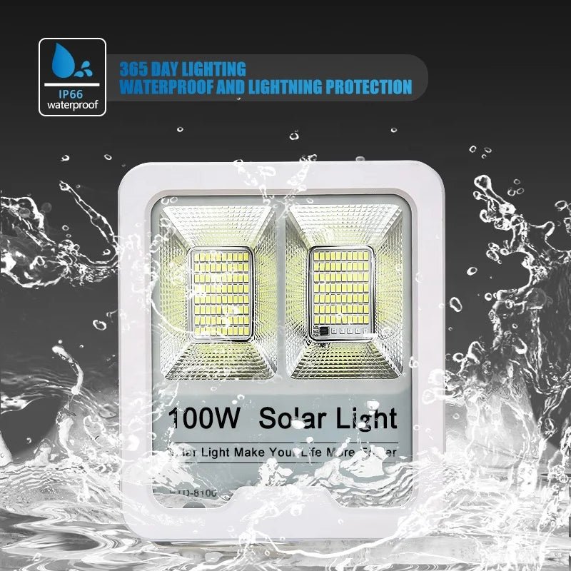 Solar Projector Flood Light IP66 Rated Aluminum Body Dust to Dawn Outdoor Garden Use - CE GARDEN