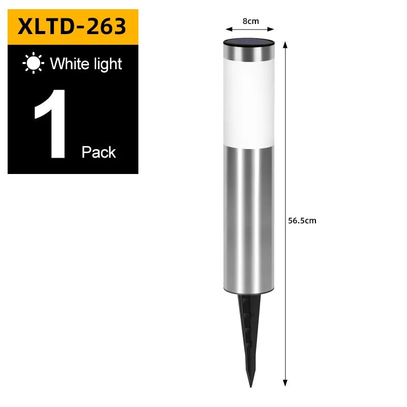 Solar Stainless Steel Outdoor Lights, LED Garden Pathway Decorative Lights - CE GARDEN