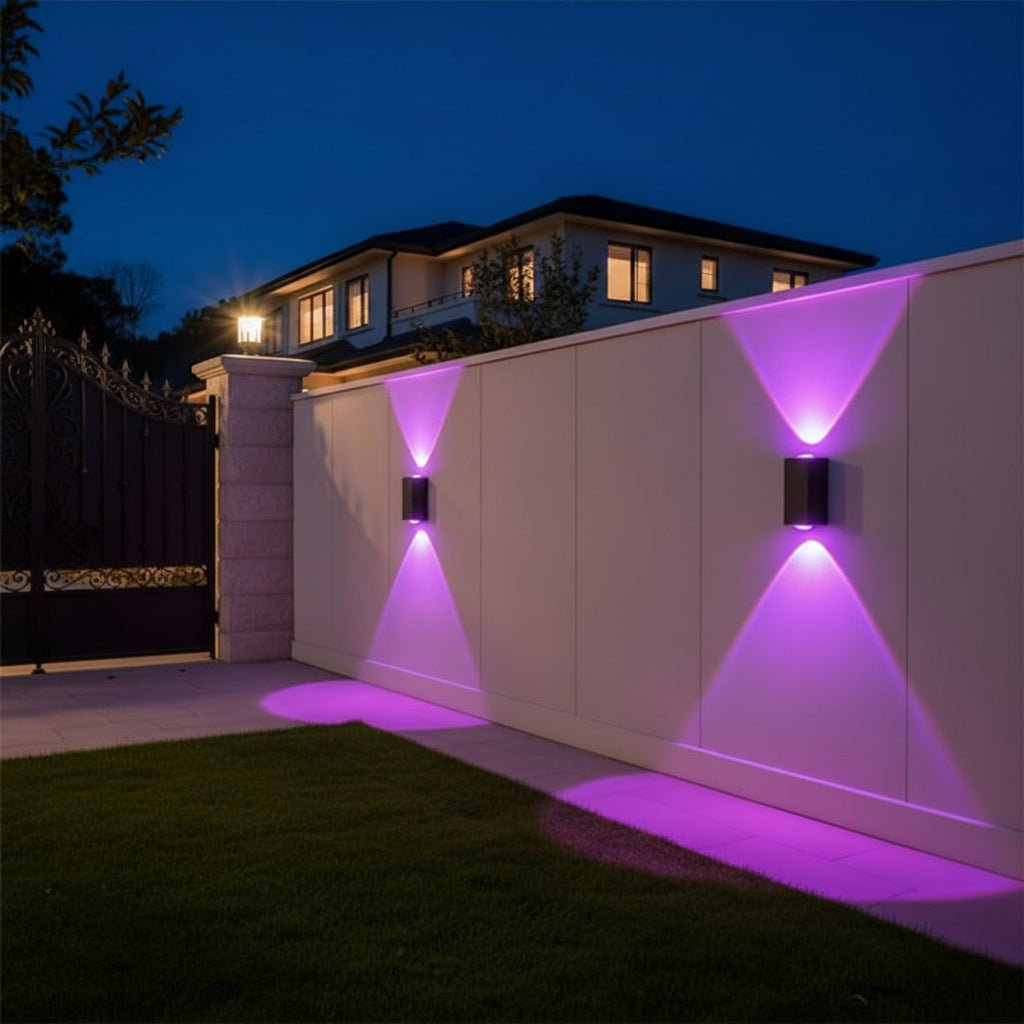 Solar Wall lights Outdoor Ambient Light with Multiple Color Options creates an amazing atmosphere - CE GARDEN