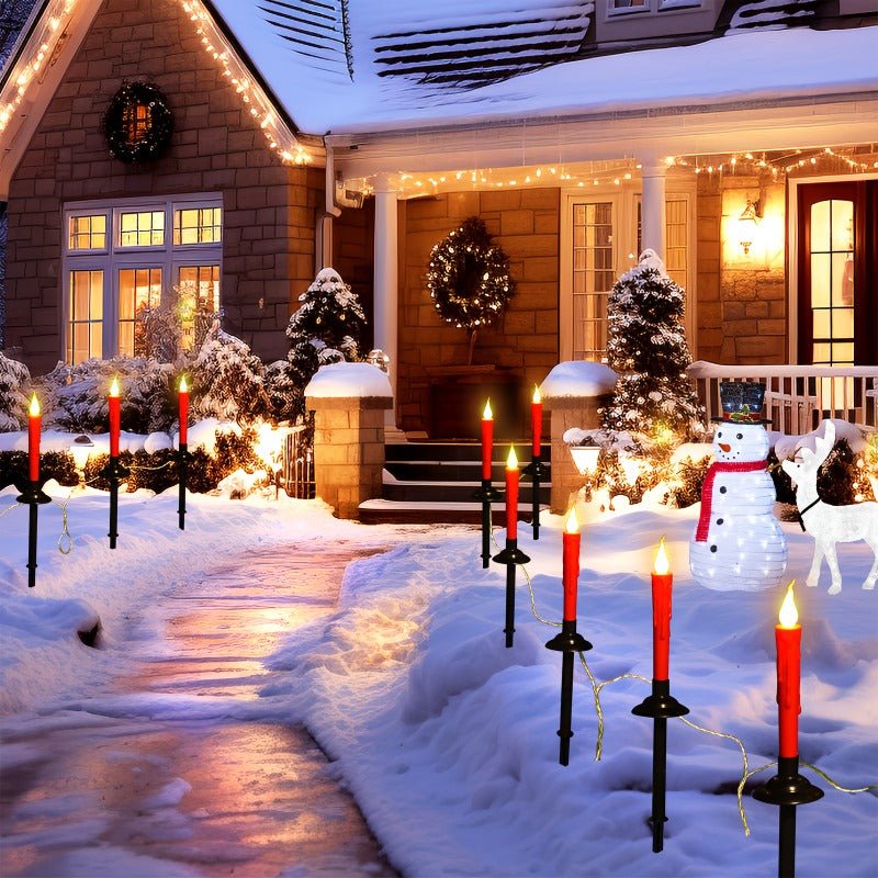 6 Pack Solar Candle Lights Outdoor Garden Decorations - CE GARDEN