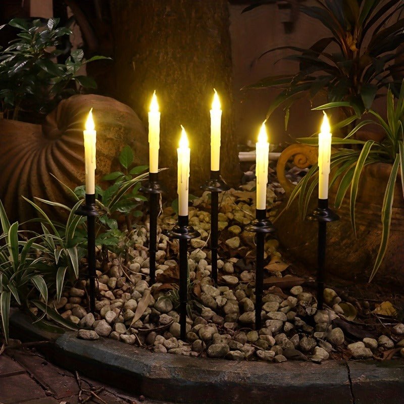 6 Pack Solar Candle Lights Outdoor Garden Decorations - CE GARDEN