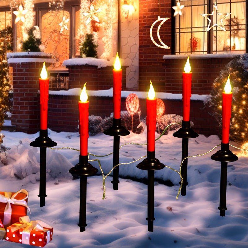 6 Pack Solar Candle Lights Outdoor Garden Decorations - CE GARDEN