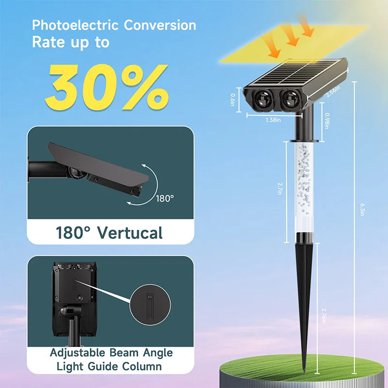 RGB Warm White Solar Spotlight IP65