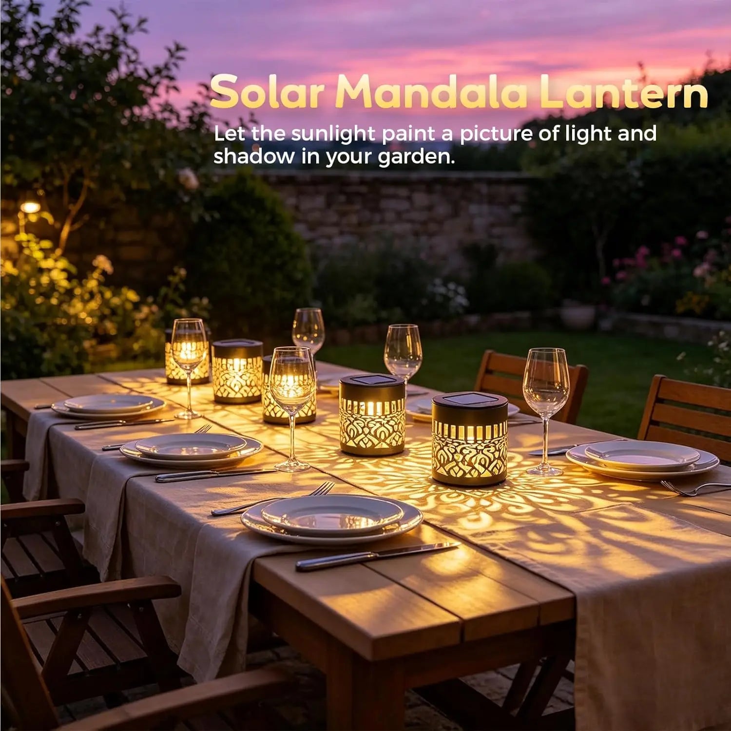 Solar Wall Decor Lights | IP65 Waterproof Stainless Steel Outdoor Wall Light