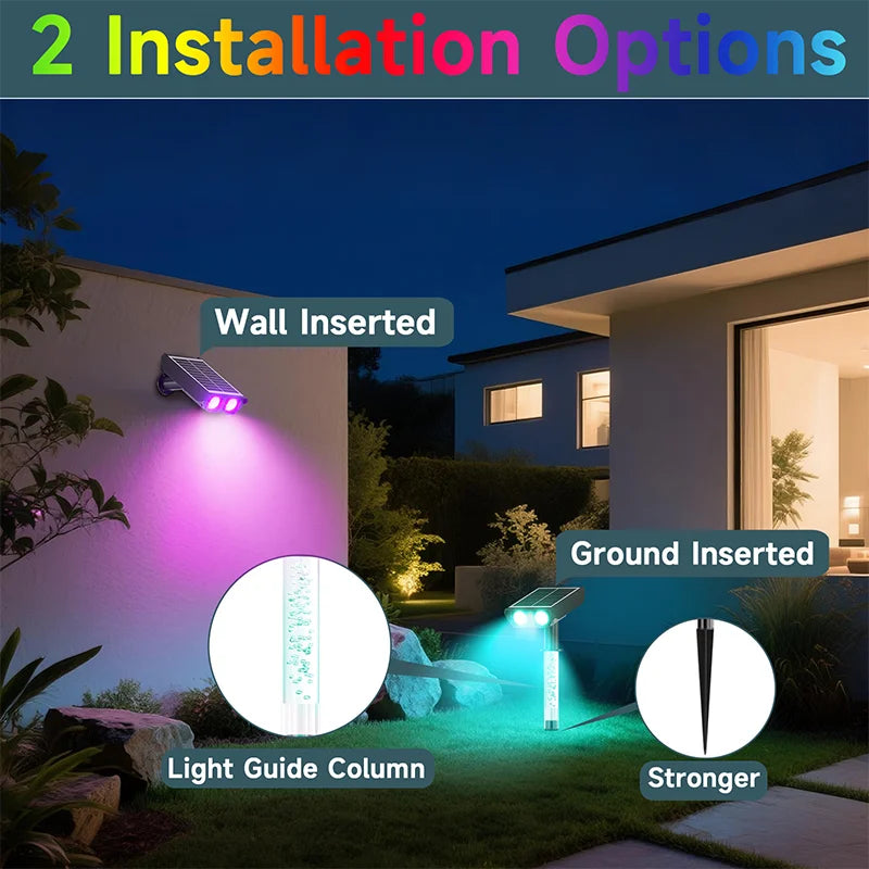 RGB Warm White Solar Spotlight IP65