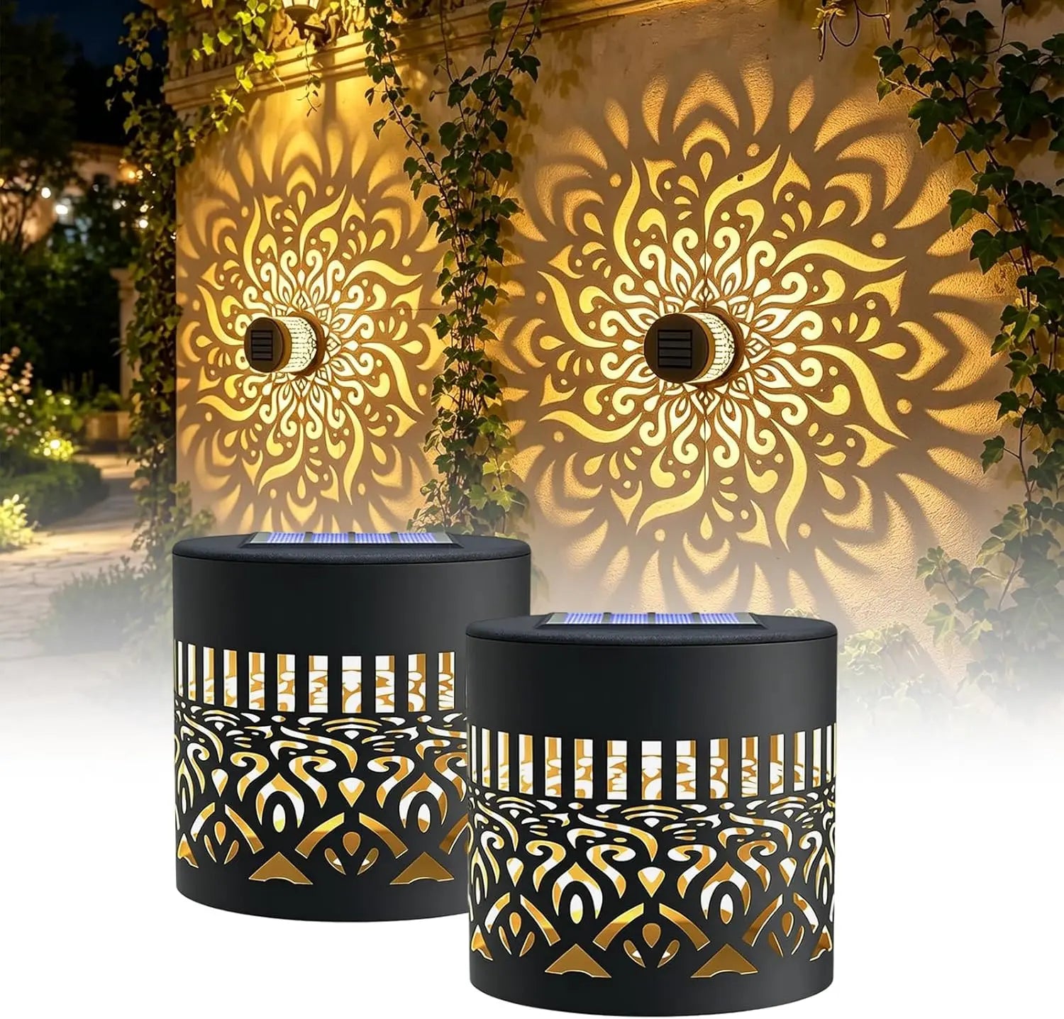 Solar Wall Decor Lights | IP65 Waterproof Stainless Steel Outdoor Wall Light