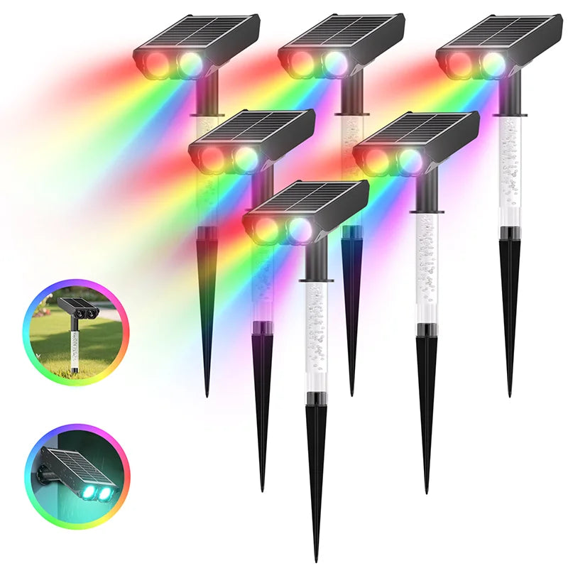 RGB Warm White Solar Spotlight IP65