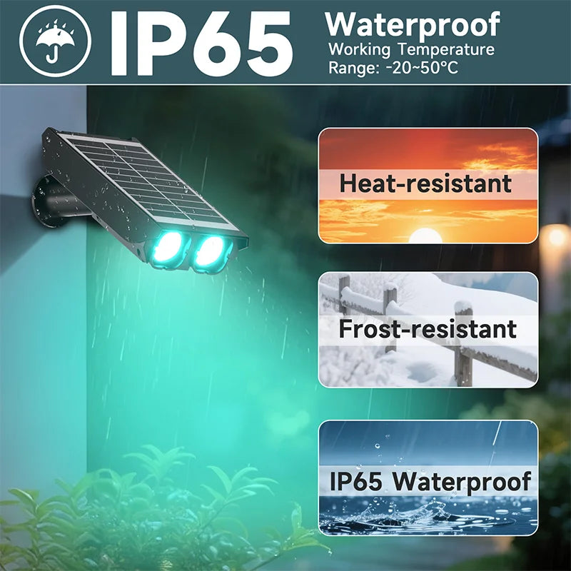 RGB Warm White Solar Spotlight IP65