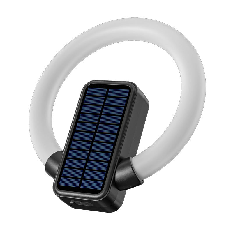 Solar RGB Ring Wall Light – IP65 Waterproof Outdoor Garden LED Lamp