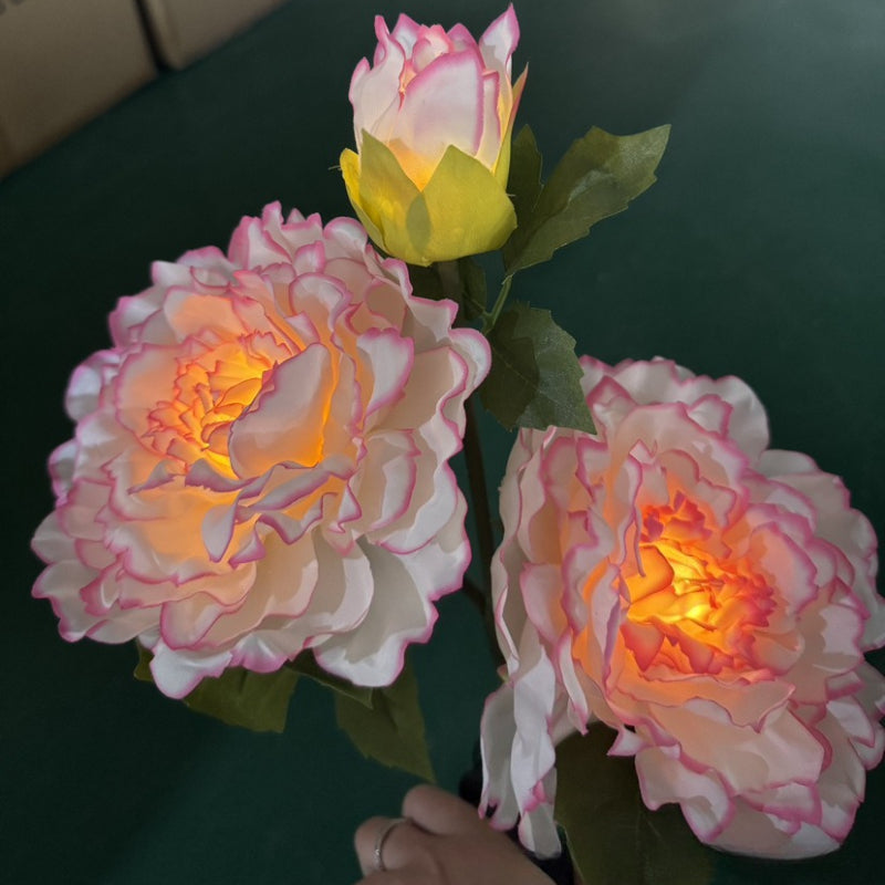 CEGarden solar artificial flower courtyard garden lights purple pink green stake lights