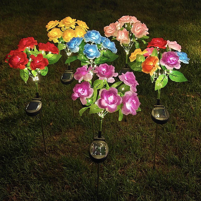 CEgarden Artificial Solar Rose Lights - CE GARDEN