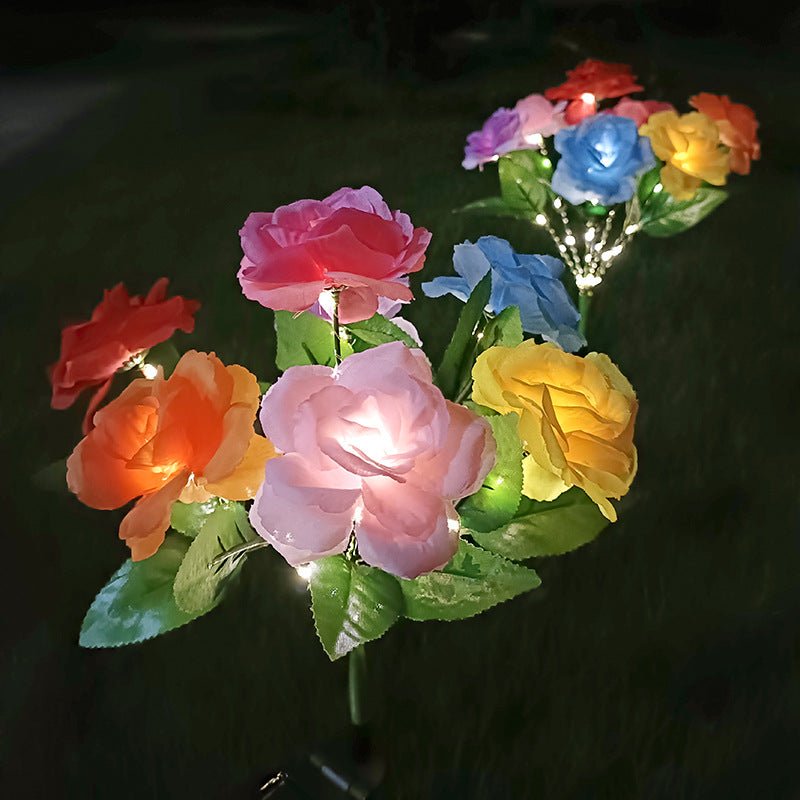 CEgarden Artificial Solar Rose Lights - CE GARDEN