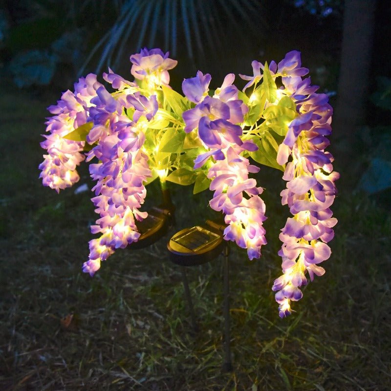 CEgarden Garden Solar Artificial Wisteria Lantern Lights - CE GARDEN