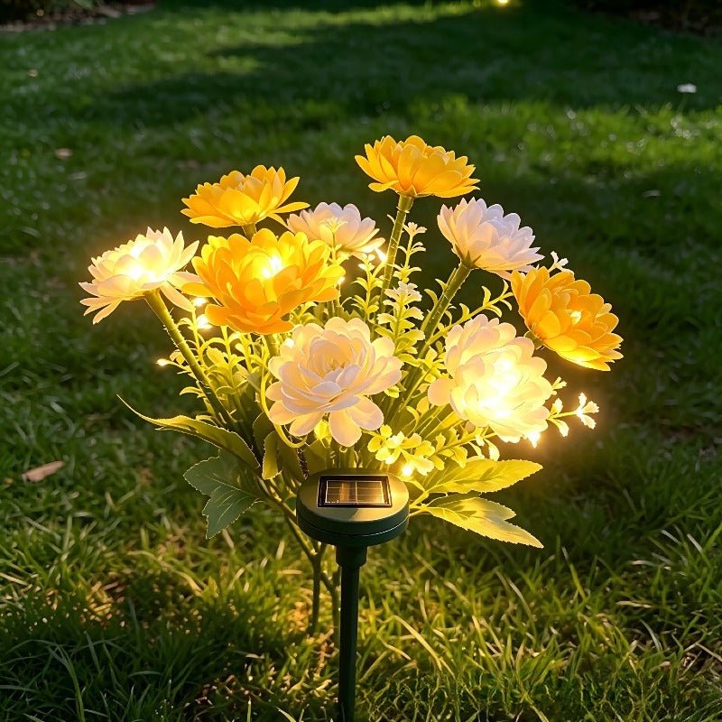 CEgarden Solar Powered Artificial Saussurea Garden Lights - CE GARDEN