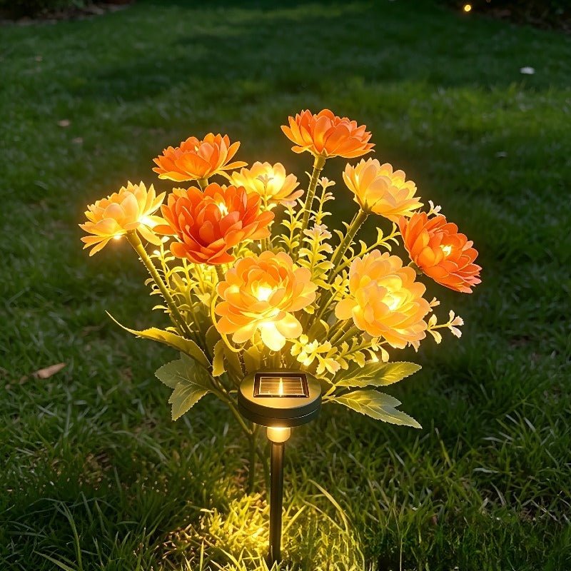 CEgarden Solar Powered Artificial Saussurea Garden Lights - CE GARDEN