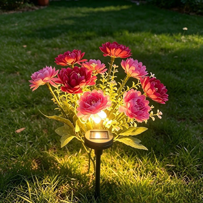 CEgarden Solar Powered Artificial Saussurea Garden Lights - CE GARDEN