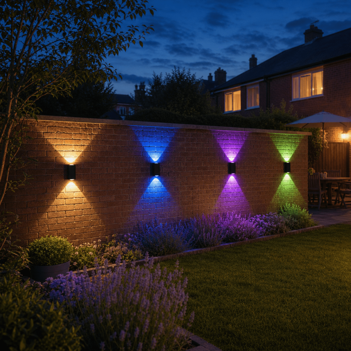 Colour-Changing Solar Wall Lights – Outdoor Ambient Lighting - CE GARDEN