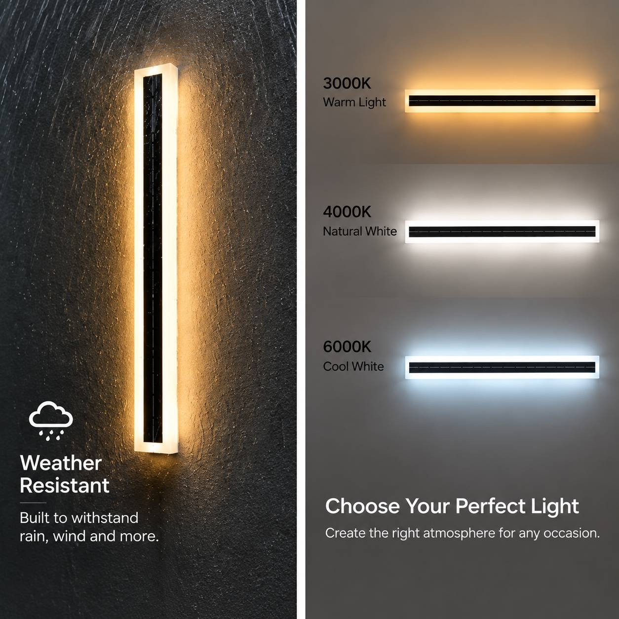 Modern Solar LED Wall Light – IP65 Outdoor Garden Lighting