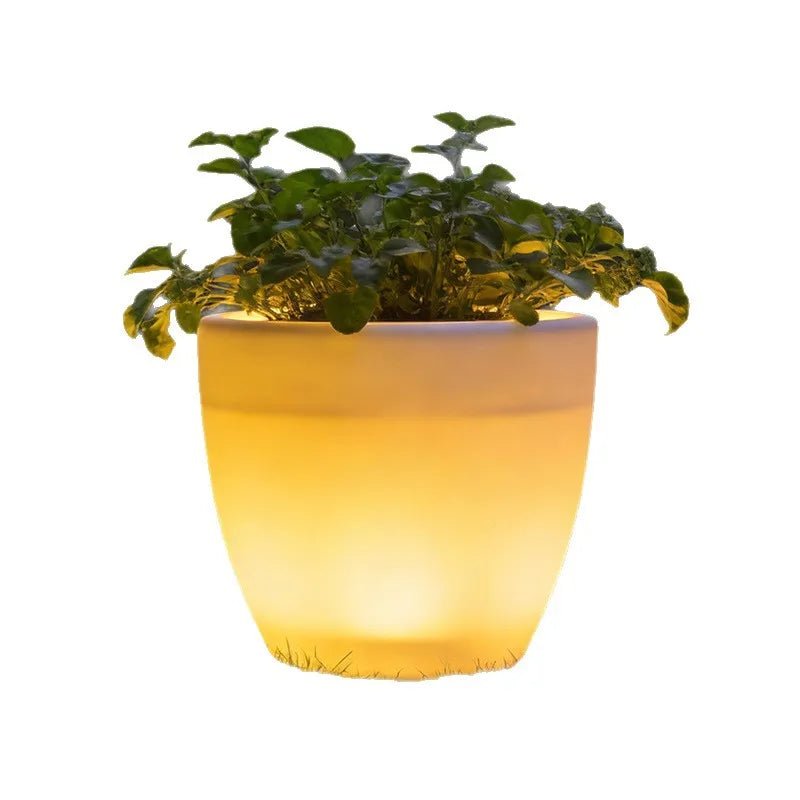 RGB Solar Color-Changing Flower Pot Light, Outdoor Decorative Garden Light - CE GARDEN