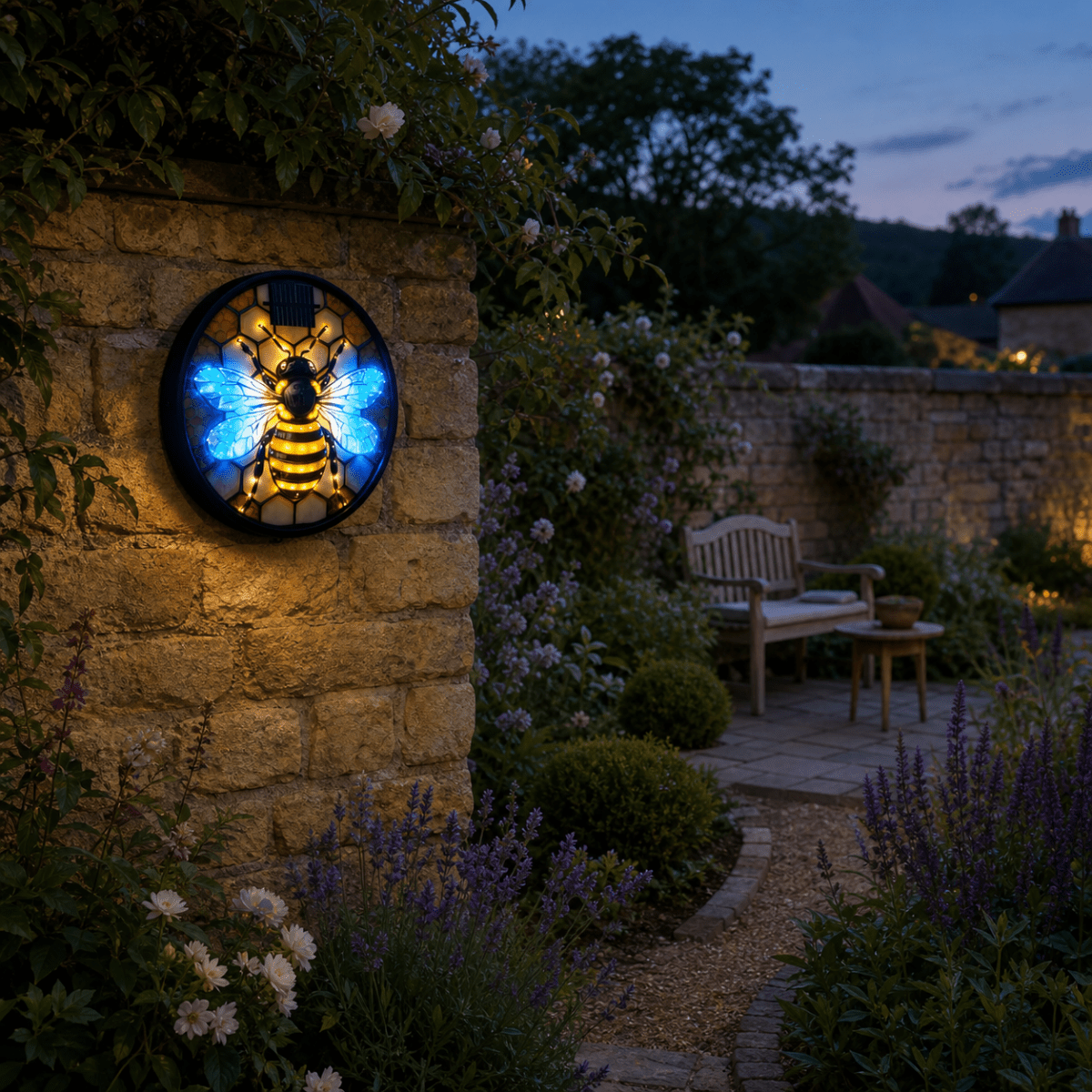 Solar Bee Wall Light – Animated Garden Decoration - CE GARDEN