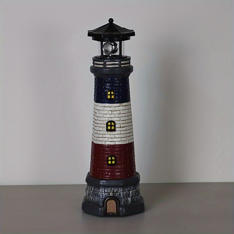 Solar Lighthouse Outdoor Garden Decor Statue Light - CE GARDEN