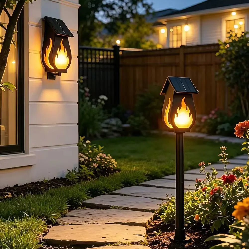 Solar Pathway Lights Outdoor | IP66 Waterproof RGB Color-Changing Garden Decorative Stakes - CE GARDEN