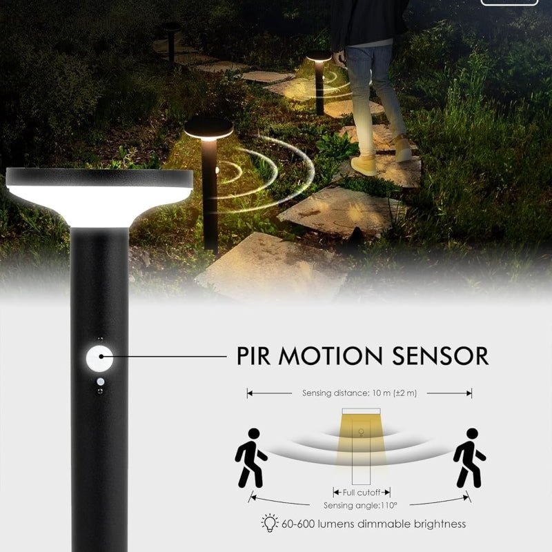 Solar Pathway Lights Outdoor – Motion Sensor Landscape Lights (2 Pack) - CE GARDEN