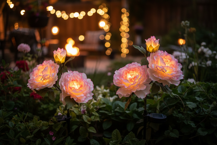 Solar Peony Garden Scene