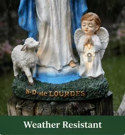 Solar Virgin Mary Garden Statue Light – Outdoor Religious Ornament - CE GARDEN