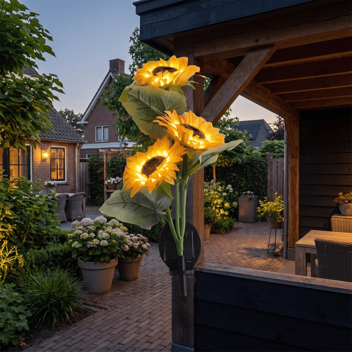Sunflower Solar Garden Lights Outdoor Waterproof LED Decorative Stake Lights - CE GARDEN