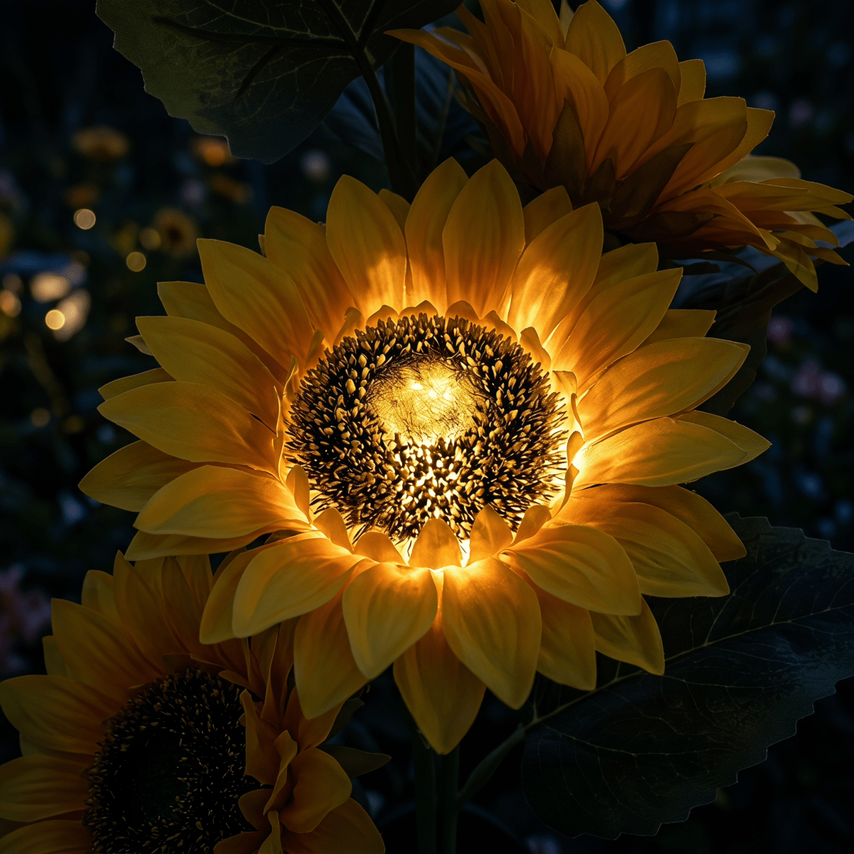 Sunflower Solar Garden Lights Outdoor Waterproof LED Decorative Stake Lights - CE GARDEN