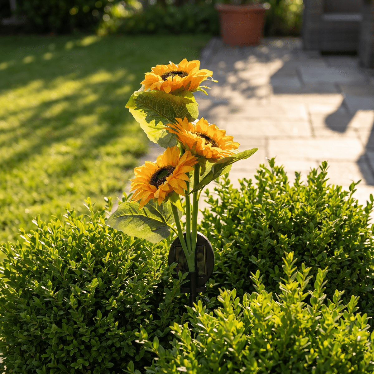 Sunflower Solar Garden Lights Outdoor Waterproof LED Decorative Stake Lights - CE GARDEN