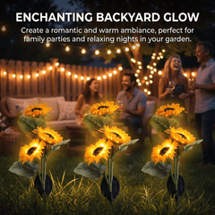 Sunflower Solar Garden Lights Outdoor Waterproof LED Decorative Stake Lights - CE GARDEN