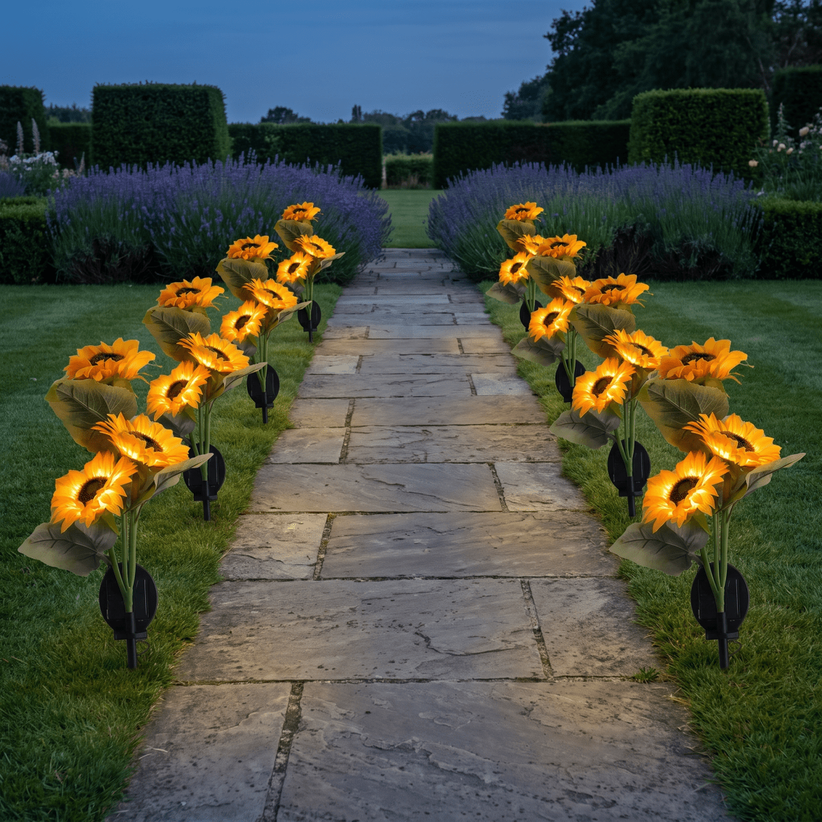 Sunflower Solar Garden Lights Outdoor Waterproof LED Decorative Stake Lights - CE GARDEN