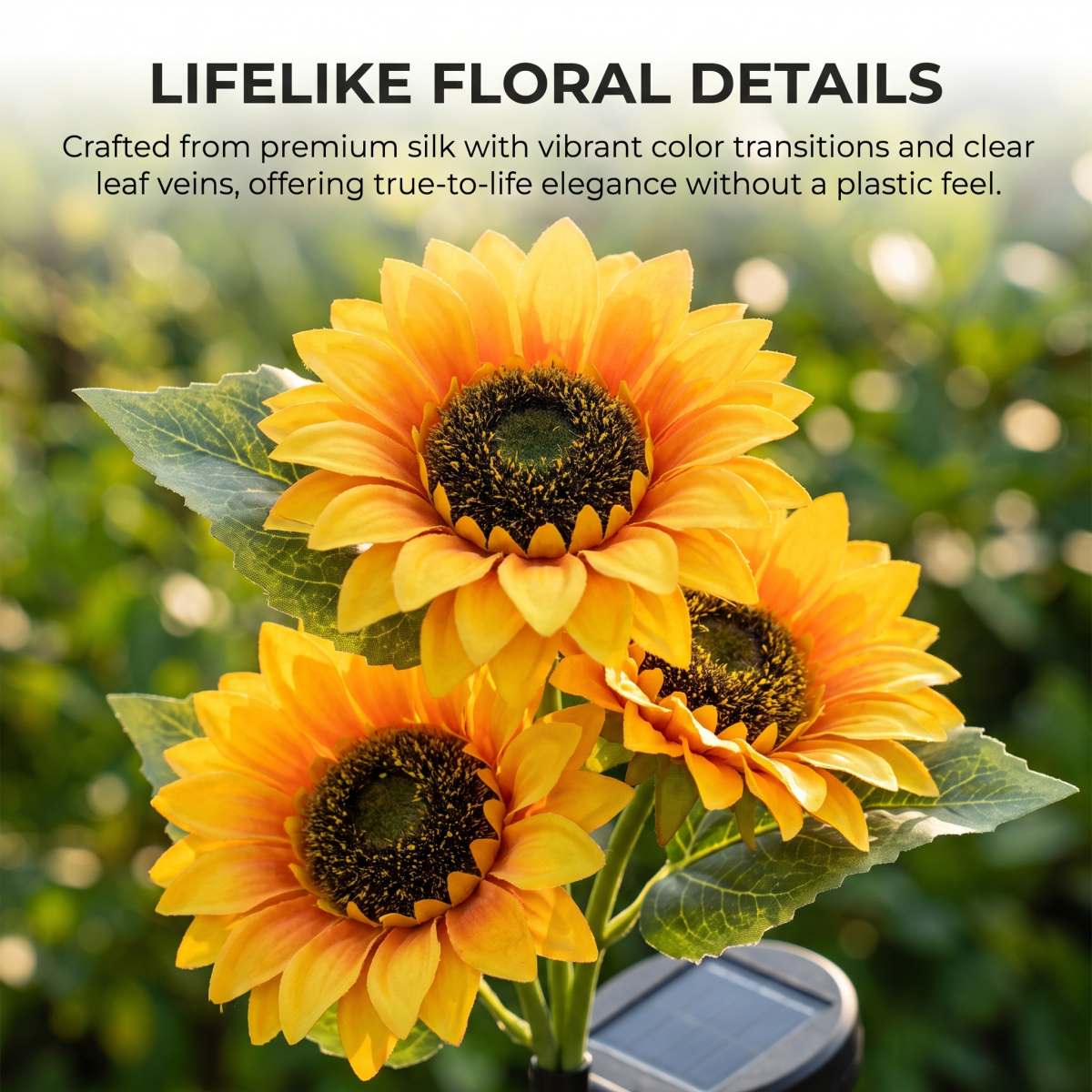 Sunflower Solar Garden Lights Outdoor Waterproof LED Decorative Stake Lights - CE GARDEN